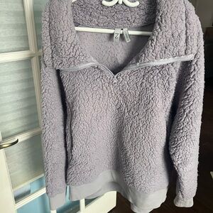 Zella Lavender Textured Pullover